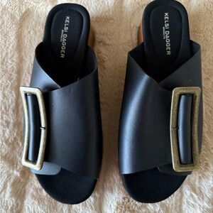 Kelsi Dagger Women's Black Slide Sandals